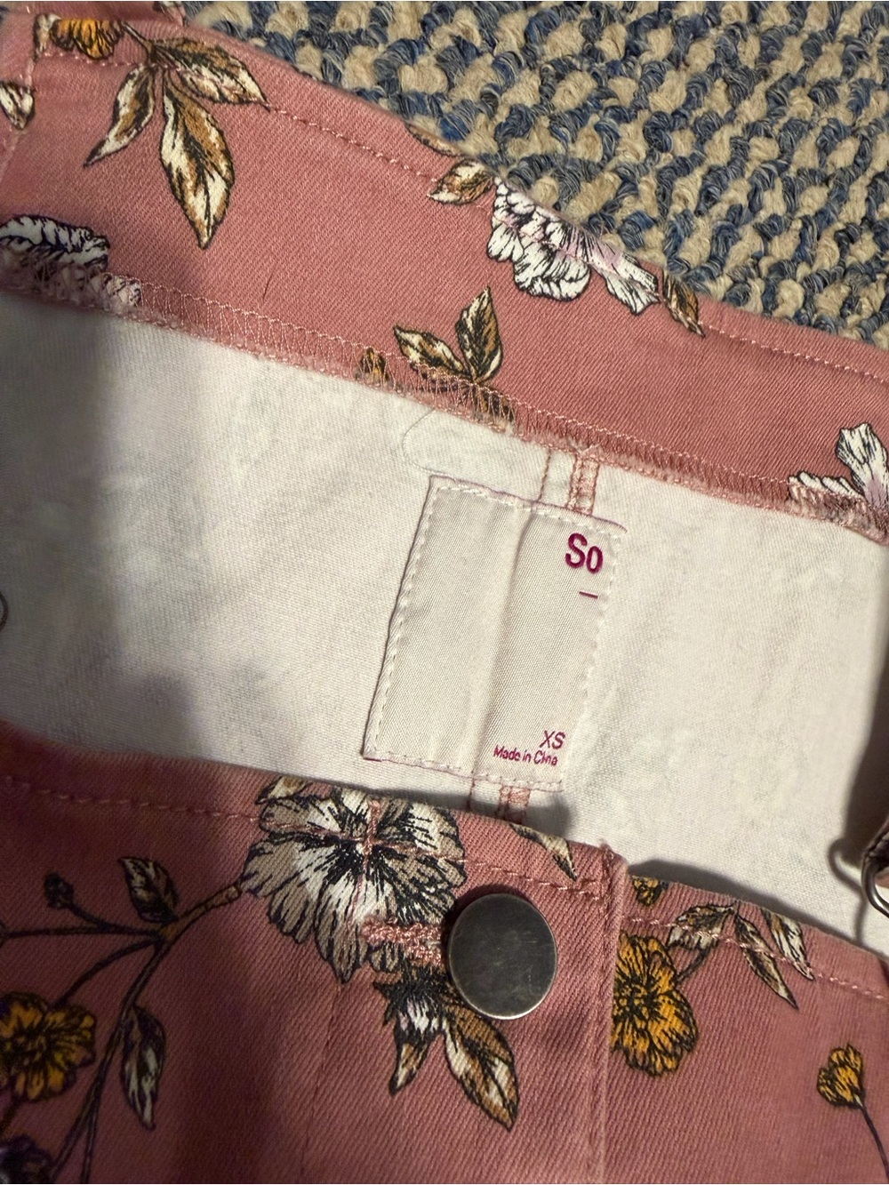 Pink Floral Button-Front Juniors Dress - Picture 4 of 4